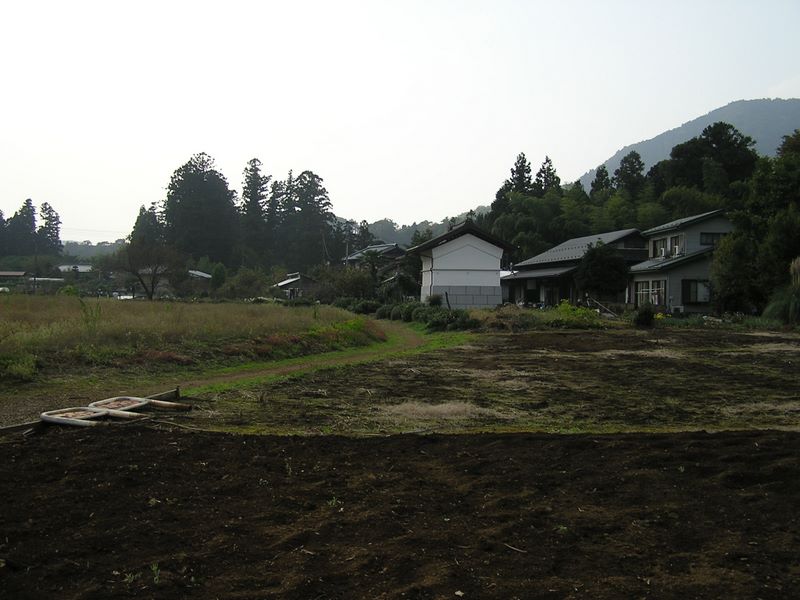 高尾山から城山 -- 左の小道は東海自然歩道