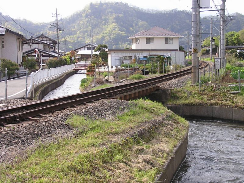 九鬼山 -- 線路と水路と道路