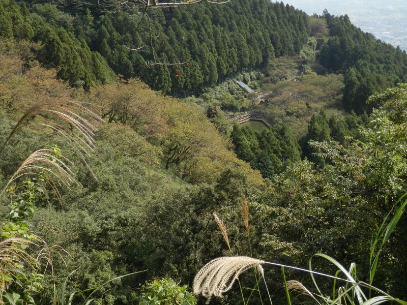 下に最明寺史跡が見えた