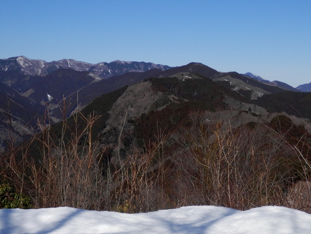 有馬山稜と棒ノ折山