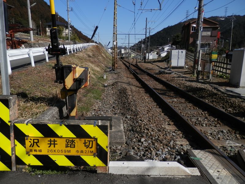 高水三山 -- 沢井踏切で、北に渡り返す