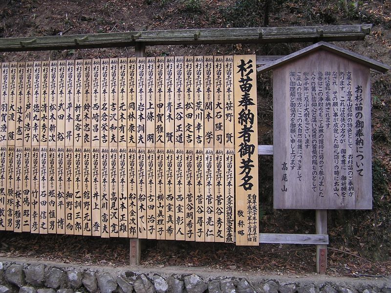 高尾山の保全の陰に