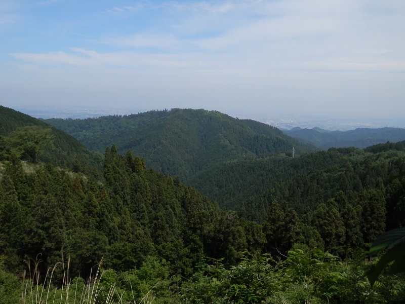 日影林道より高尾山を望む