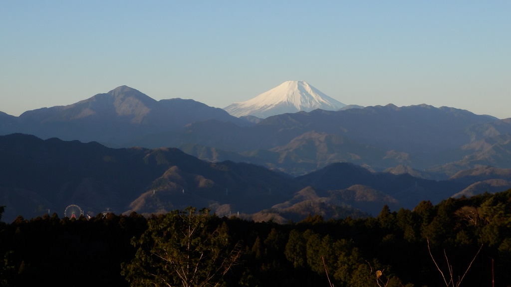 一丁平展望台より富士山を望む