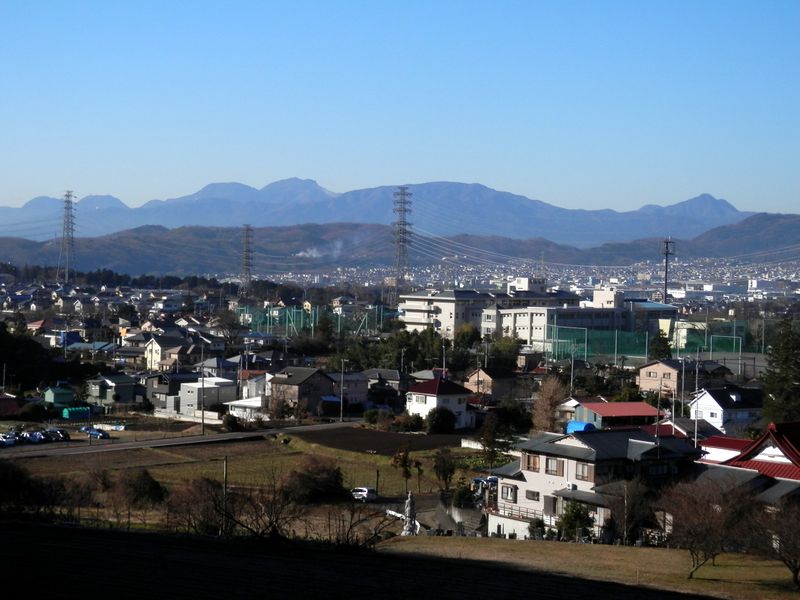 箱根の山々も視界良好