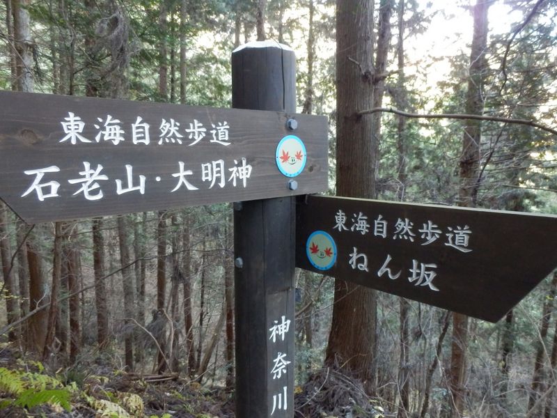 ねん坂に向かって下山