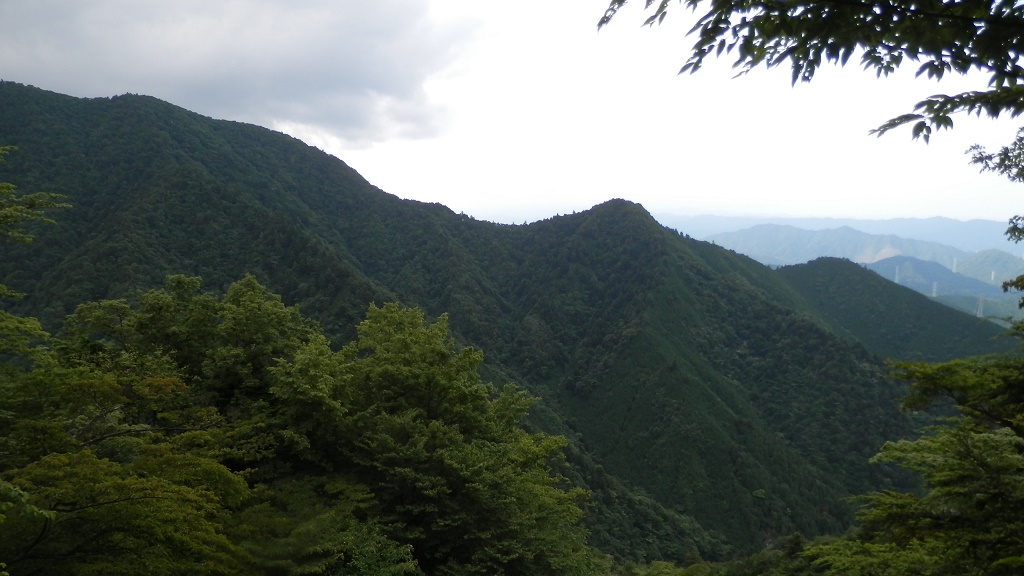 金冷シより、栂立尾根を望む