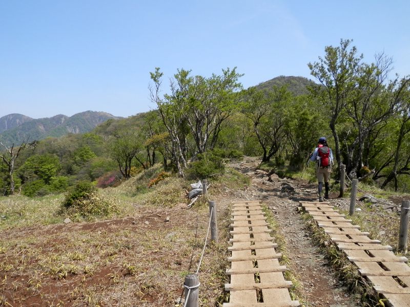 花立まで来ると、塔ノ岳や蛭ヶ岳が見え始める