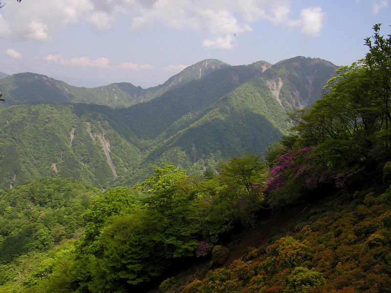 不動ノ峰（右）と蛭ケ岳