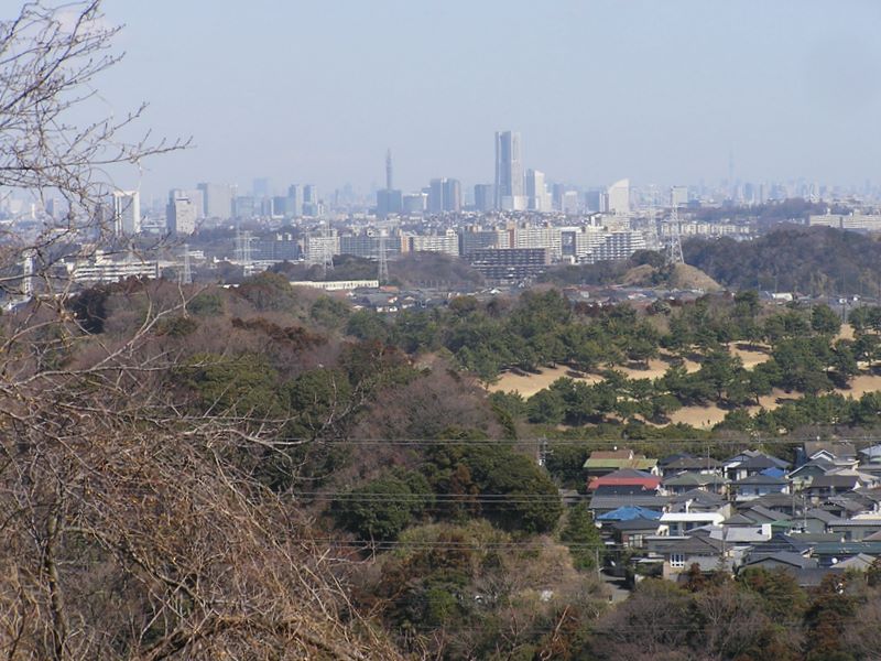 天園 -- 十王岩の手前に、横浜方面のビューポイントがある