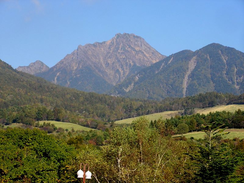 まきば公園・天女山 -- まきば公園より赤岳を望む