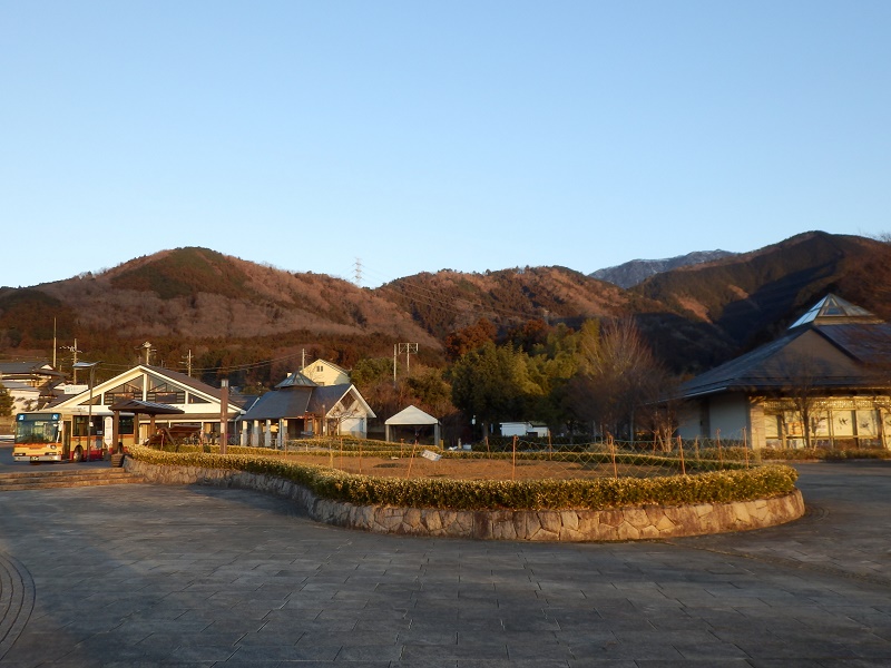 朝日を浴びる大倉