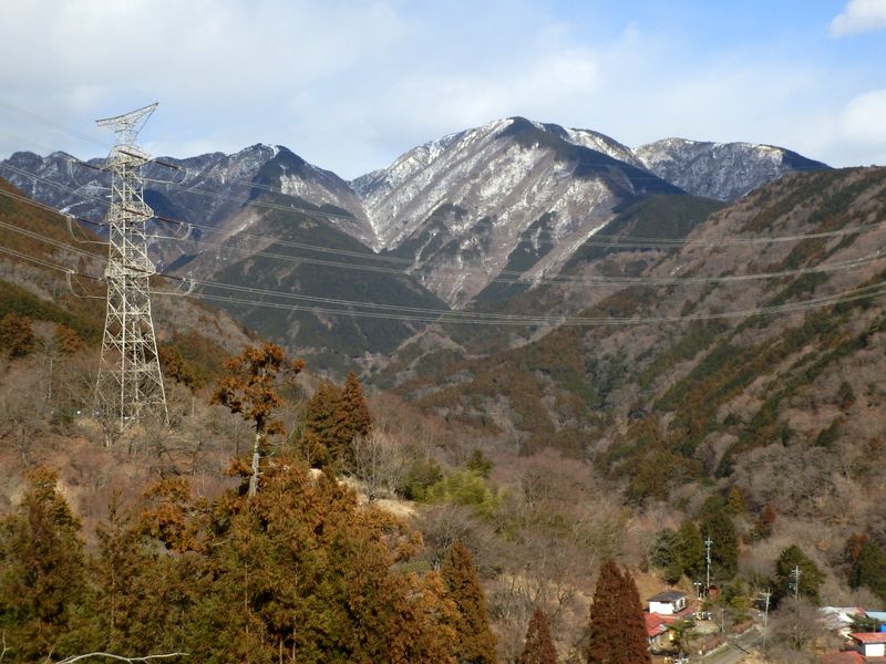 行者ヶ岳から二ノ塔までを望む