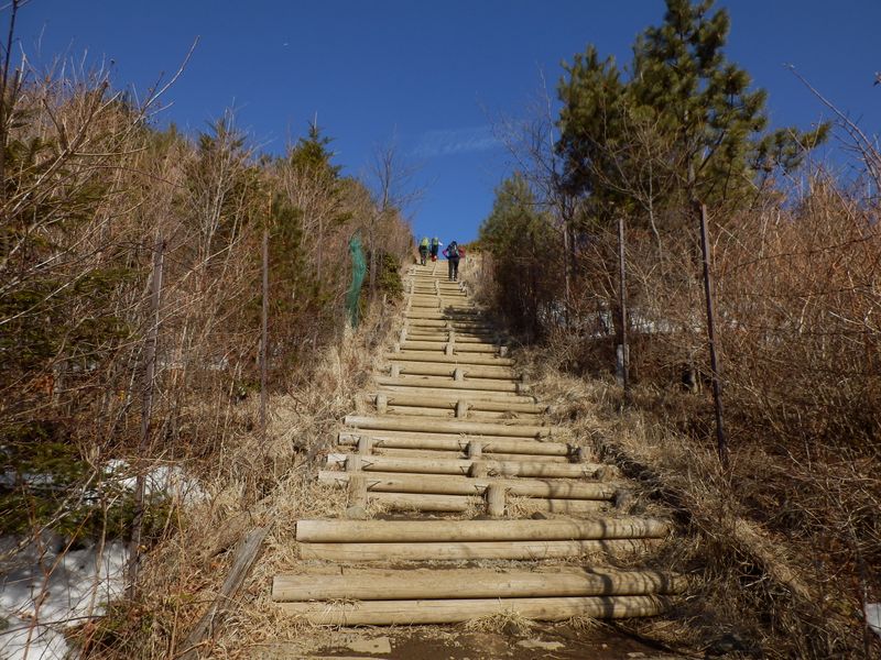 花立山荘直下の階段