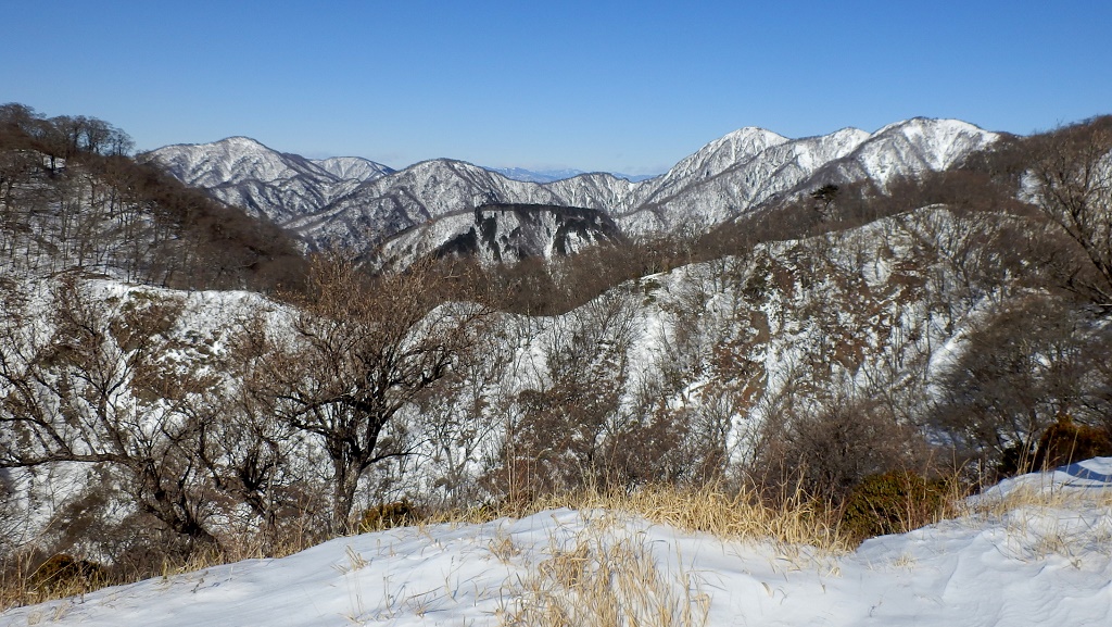 花立より望む、丹沢主稜