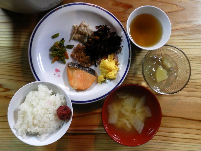 燕山荘の朝食