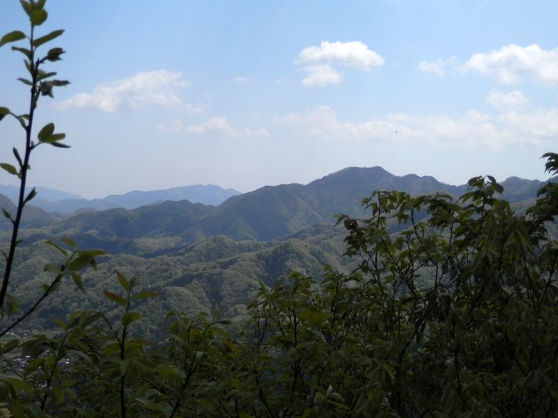 綱之上御前山より、高柄山（右）と石老山