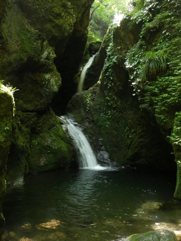 ねじれの滝には虹が