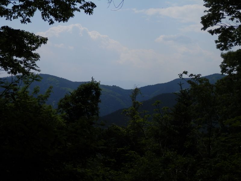 左に城山、右に景信山
