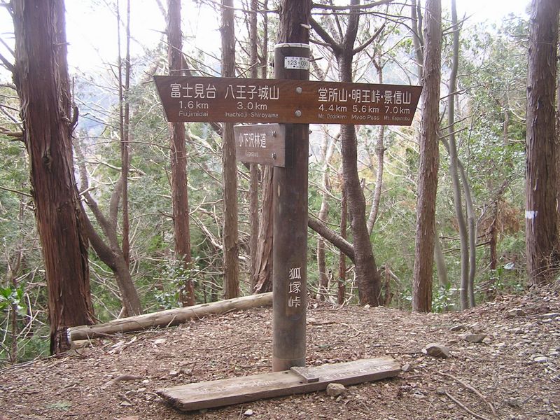 裏高尾 -- 狐塚峠に到着