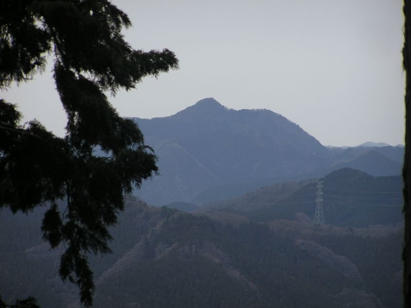 裏高尾 -- 奥多摩の大岳山を望む