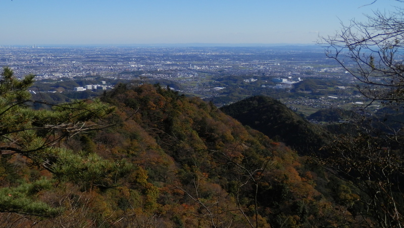 弁天御髪尾根、房総半島を望む