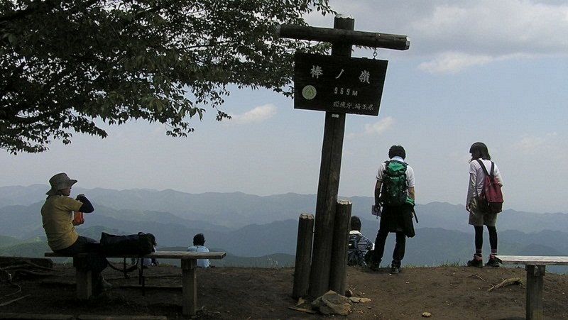 棒ノ嶺と書かれた山頂標
