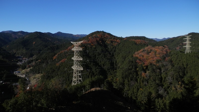 ノボリオイゾネ428m峰より、都県境尾根を望む