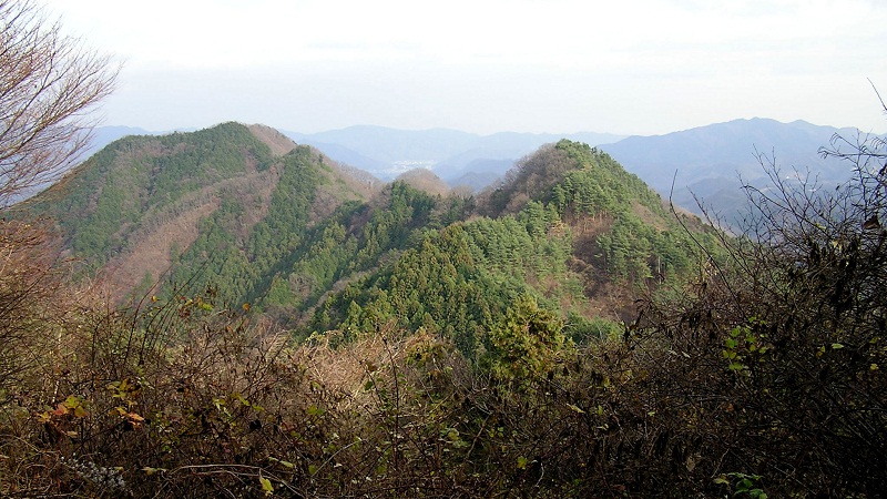 大丸から高柄山を望む