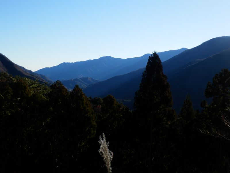 送電鉄塔下より、焼山。黍殻山、蛭ヶ岳