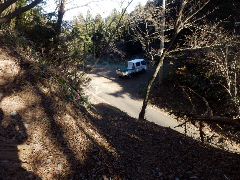 巌道峠が見えた