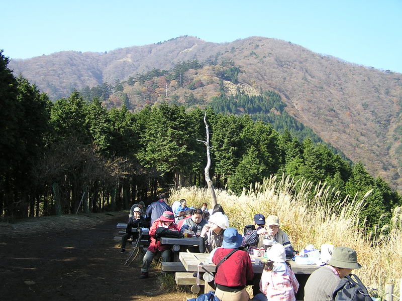 イタツミ尾根から大山 -- 山頂付近の紅葉は終わっていました
