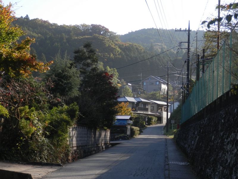 足柄小学校校庭を右に見ながら