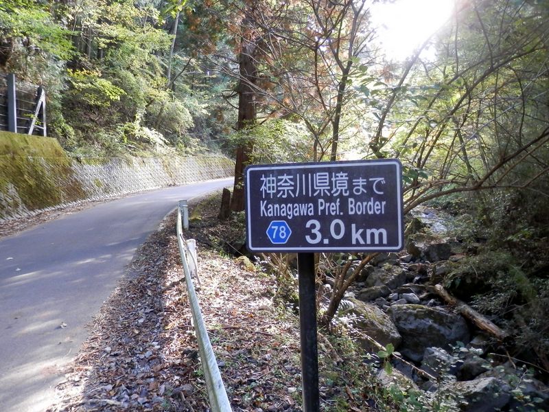 県道に立つちょっと珍しい標識