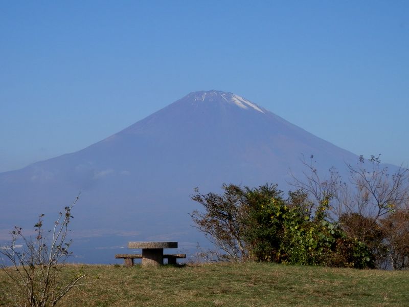 二の郭に方位盤がある