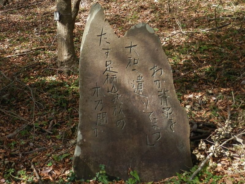 歌碑：わが背子を大和へ遣りてまつしたす …
