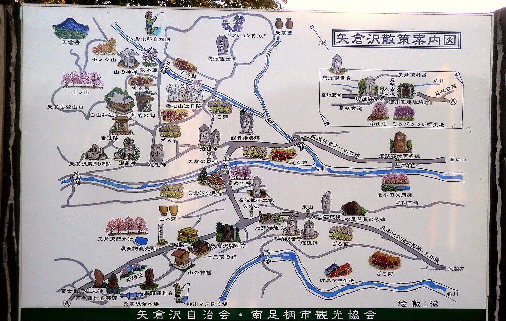 矢倉沢散策案内図