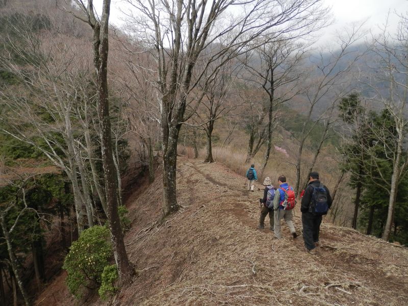 鞍部のやや手前付近
