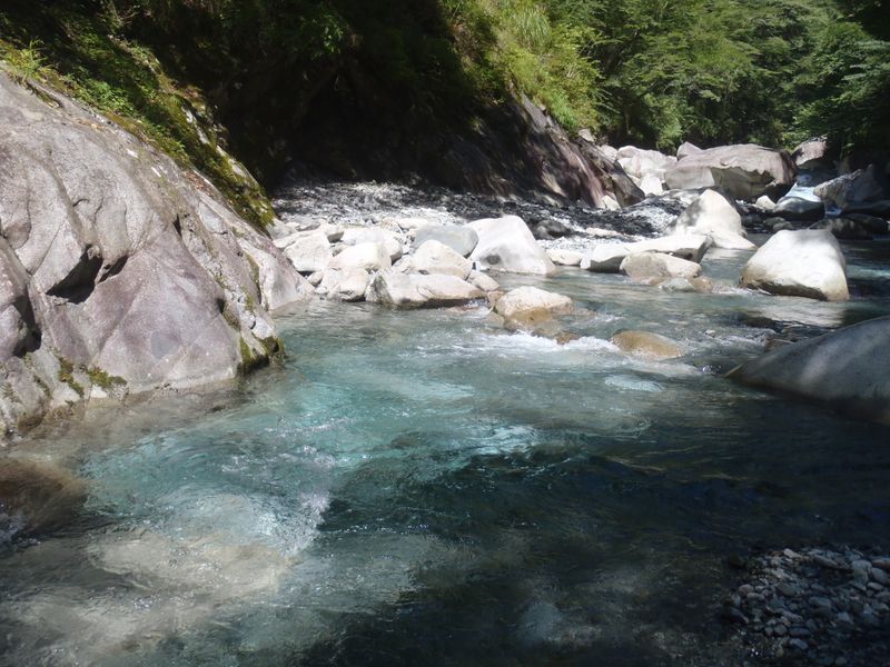 水の深いところのブルーがきれい